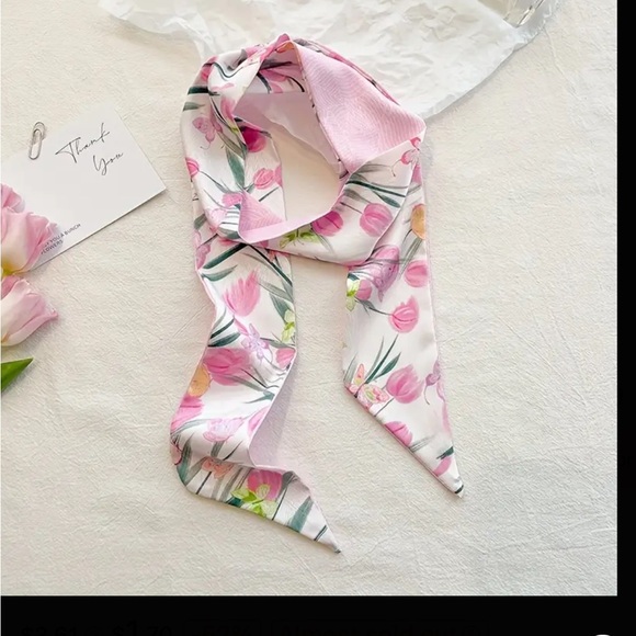 Floral Patterned Silk Scarves - Picture 6 of 8